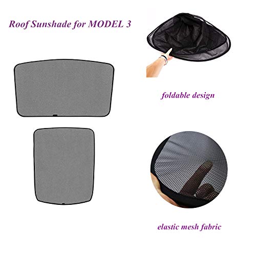 topfit Sunroof Sunshade Compatible Tesla Model 3 (2 of Set)