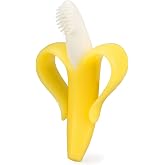 Banana Teether, Soothing Pain Relief Soft Silicone Train Baby Toothbrush, Teething Toys for Babies, Toddlers, Infants, BPA Free for Oral Hygiene, Food Grade, Soothes Babies Sore Gums