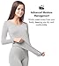 Lapasa Womens Thermal Shirt Fleece Lined Base Layer Top Underwear For Winter Ski L15, Gray/One Piece of Top, Medium