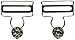 Dritz 88-65 Overall Buckles with No-Sew Buttons for 1-5/8-Inch, Nickle 2-Count