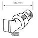 KES PJ11A-2 Adjustable Hand Shower Arm Mount with G 1/2 Swivel Ball Connector Universal Showering Component, Brushed Nickel