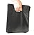 100 Pack 9" x 12" with 1.25 mil Thick Black Merchandise Plastic Glossy Retail Bags | Die Cut Handles | Perfect for Shopping, Party Favors, Birthdays, Children Parties | Color Black | 100% Recyclable