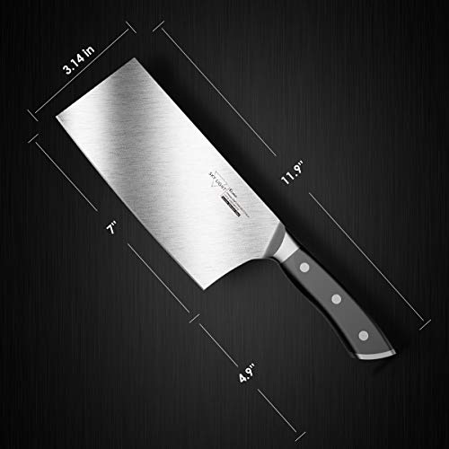 SKY LIGHT Cleaver Knife , 7 Inch Butchers Knife German High Carbon