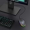 Wired-Mouse-Jelly-Comb-Optical-Gaming-Mice-with-Silent-Clicking-and-RGB-Backlight-for-PC-Computer-Laptop-1600-DPI-Black-and-Dark-Grey Wired Mouse, Jelly Comb Optical Gaming Mice with Silent Clicking and RGB Backlight for PC Computer Laptop, 1600 DPI…