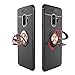 Newseego Compatible Samsung S9 Case,360° Adjustable Ring Stand,Frosting Thin Soft Protective and Finger Ring Holder Kickstand Fit Magnetic Car Mount for Samsung S9-Black+Rose Gold