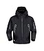 FREE SOLDIER Men Outdoor Tactical Softshell Jacket Waterproof Army Military Hooded jacket (Black XL)