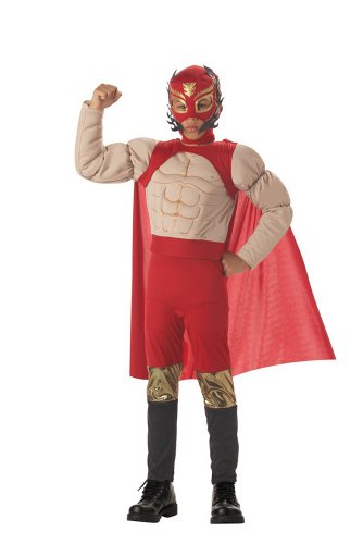 El Diablo Luchadore Kids Wrestling Costume (Red;Small)