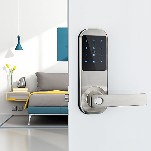 HAIFUAN Security Digital Keyless Code Door Lock, Unlock with Code Card and Key(HFAM10-R-NB)