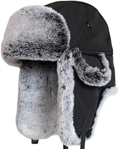 ジンニュウ 帽子 メンズ レディース ファー 防寒帽 耳あて付き帽子 ロシア帽子 スキー パイロットキャップ 冬 耳付きキャップ ハット