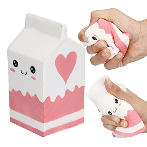 Kemilove Kemilove 1pcs Jumbo Squishy  Yogurt Bottle  Scented Squishy Slow Rising Squeeze Toys Jumbo Collection Gift  (White) - Thumbnail 2