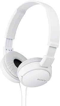 Sony MDR-ZX110A On-Ear Stereo Headphones (White), without mic