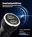 Ringke RealX2 Quick Charge Compatible with Most Smartphones, Compact Car Charger Dual 3.0 USB Port Output 3A LED Light [Black]