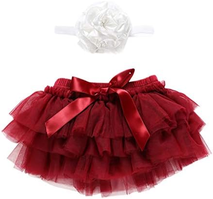 Zerototens Baby Girls Tutu Dress,0-24 Months Newborn Infant Kids Girl Bowknot Tulle Mini Skirts and Headband 2Pcs Clothes Set Children Outfits Clothes