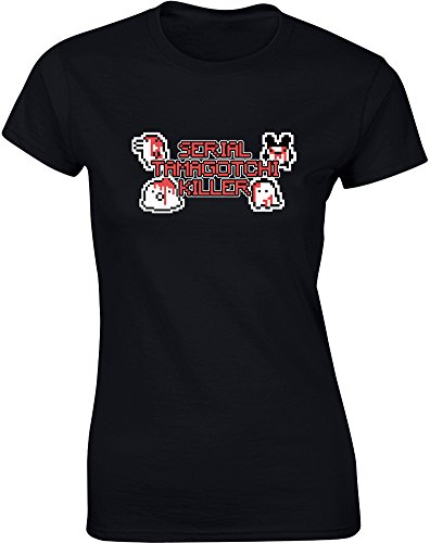 Brand88 Serial Tamagotchi Killer, Ladies Printed T-Shirt - Black/Transfer S = 2-4