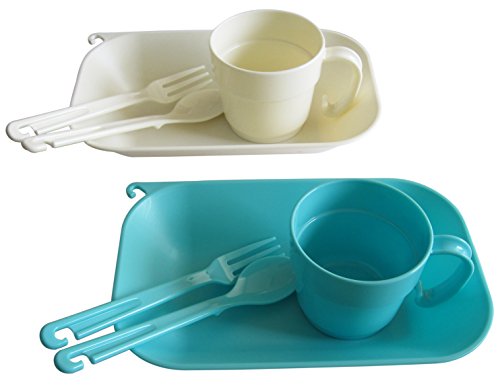 Inoue dinnerware set for the Chamber of Commerce and Industry plastic Q 2 people IPQ-02 White / Blue