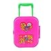 Jili Online Cute Pink Plastic Rolling Suitcase Luggage Box for Barbie Doll Travel Accessories