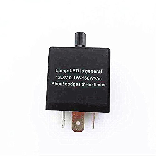 3 Pin Adjustable Flash Speed Interval Electronic LED Flasher Relay for Car Motorcycle Turn Signal Blinker Indicator Light - Thumbnail 4