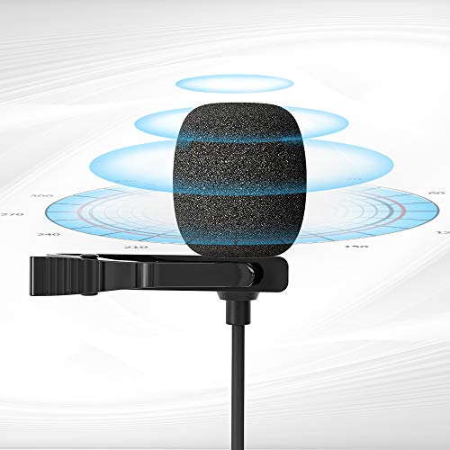 MAONO Lavalier Microphone for iPhone Android Smartphones, 2 Pack