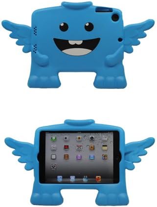 Apple iPad Mini 1/2/3 Generations,Lightweight Shock Proof series iAngel design especially for kids/family with Easy grip handle-Blue