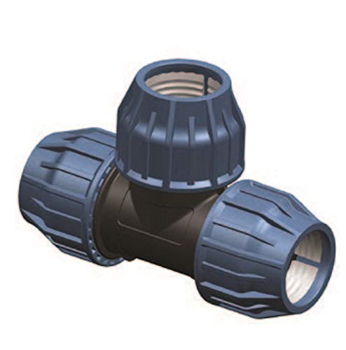 Elysee PP T Stück | Kupplung 32 mm | Fitting für Poolschlauch und Besprengung