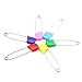 Topixdeals Baby Child Infant Kids Plastic Head Cloth Diaper Nappy Pins Safety Hold Clip Locking Cloth Size L - Random Color (50)