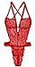 Ruzishun Teddy Lingerie for Women(Red,M)