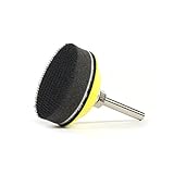 2-Inch (50mm) Hook and Loop Sanding Discs Velcro Sanding Pad with 6mm Dia Shank Drill Attachment + Soft Sponge Buffering Pad
