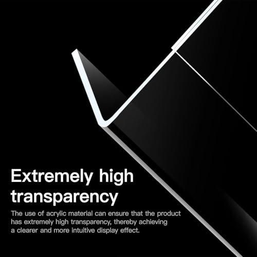 Eulihent 6 Pieces Plexiglass Display Stand A6 Table Display Stand Wooden T Shape Acrylic Sign Holder for Offices, Restaurants, Hotels (10 x 15 cm)