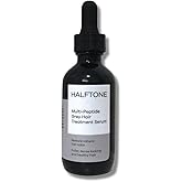 HALFTONE Multi-Peptide Grey Hair Treatment Serum | With Silverfree, Greyverse, Capixyl Peptides | Anti Grey Hair Regrowth, Recover Natural Color Pigment, Scalp Health | Vegan, Scent-Free, Oil-Free