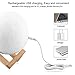 Moon Light - 3D Printing Moon - Stepless Dimmable - Moon Lamp Shade - Warm and White Touch Control Brightness with USB Charging - Moon Decor - Lunar Night Light (Color Warm)