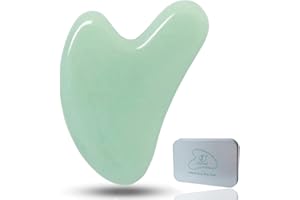 Ditind Gua Sha, Guasha Tool for Face, Natural Jade Stone Gua sha Tool for Face and Body SPA, Gua Sha Scraping Massage Tool for Toxins Prevents Wrinkles and Acupuncture Therapy