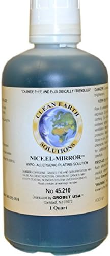 Clean Earth Plating Solutions Nickel Mirror Cyanide Free Quart