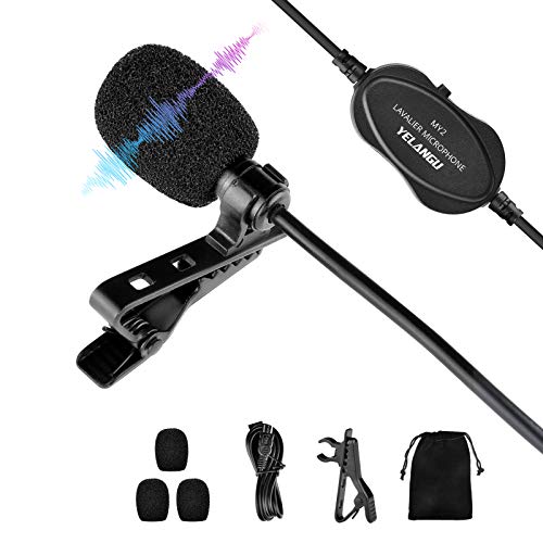 Lavalier Microphone, Professional Lapel Mini Mic with USB Charging