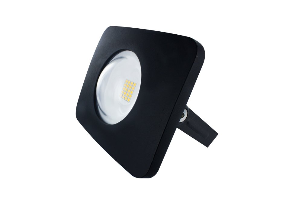 Integral LED Compact-Tough Floodlight (Black) w 4000K 2000lm Non-Dimmable, Aluminium, Integrated, 20 Watts