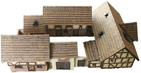 28mm Table Top Terrain - Farm House Set Painted Assembled Ready to Play