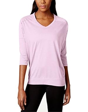 Performance Long-Sleeve V-Neck Top Violet Medium