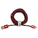 Tera Grand - USB 2.0 A to Micro USB Braided Cable, 6' Red & Black - Micro USB/Micro B Charge and Sync Cord for Android Samsung Nokia Nexus Phones and More Not for iPhone & iPad