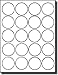 400 Label Outfitters Blank Printable White Matte Round 2 Inch Diameter Inkjet Laser Circular Product Labels 20 Sheets