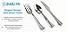 (150 Count) Heavy Duty Silver Plastic Cutlery Set - 50 Forks 50 Knives 50 Spoons - Quality Bulk Disposable or Reusable Fancy Plastic Silverware Perfect For Parties