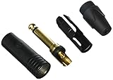 Neutrik NP2X-B 1/4" Professional Phone Plug, Black Shell with Gold Contacts