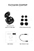 Dudios True Wireless Earbuds, Bluetooth 5.0 Free Mini Earphone with 7.2mm Enhanced Drivers(Smart Touch, Easy-Pair, Built-in Mic, 15 Hours Playtime)