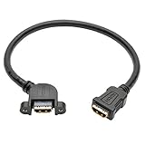 TRIPP LITE P569-001-FF-APM Hi-Speed HDMI Cable with Ethernet Video & Audio Panel Mount F/F 1'