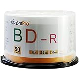 XtremPro BD-R 6X 25GB 135Min Blu-Ray 50 Pack Blank Discs in Spindle - 11053