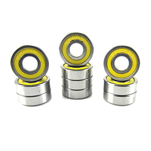 (10) 5x13x4mm Precision Ball Bearings ABEC 3 Rubber Seals YE