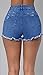 Dalinarrow Women's Sexy Plus Size Tunic Ripped With Holes Denim Jean Shorts