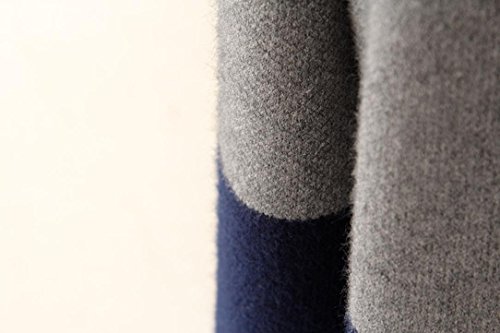 PHOTNO Warm Jackets Women Long Cardigans Color Block Open Front Long Sleeve Knit Cardigan Sweater Tunic Shirts (Navy) - Thumbnail 4