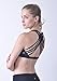 Queenie Ke Women's Yoga Bra Light Support Cross Back Wirefree Pad Soft Size XL Color Black Across