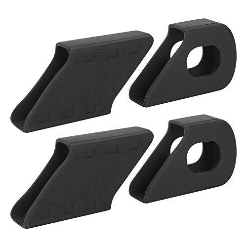 Jadeshay Bike Crank Protector,Silicone Bike Crank Protection Sleeve Arm Boots Protector Bicycle Accessory,4PCS (Color : Black) - Thumbnail 7