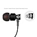 Marsno M1 Wired Metal in Ear Headphones, Noise Isolating Stereo Bass Earphones with Mic，Dynamic Drivers Earbuds Provide Stereo & Crystal Clear Sound (Black)thumb 1