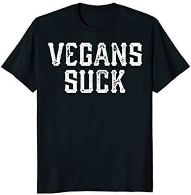 Mens Vegans Suck T-shirt Medium Black